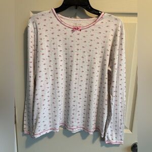Pink cuddl duds Floral Long Sleeve Top